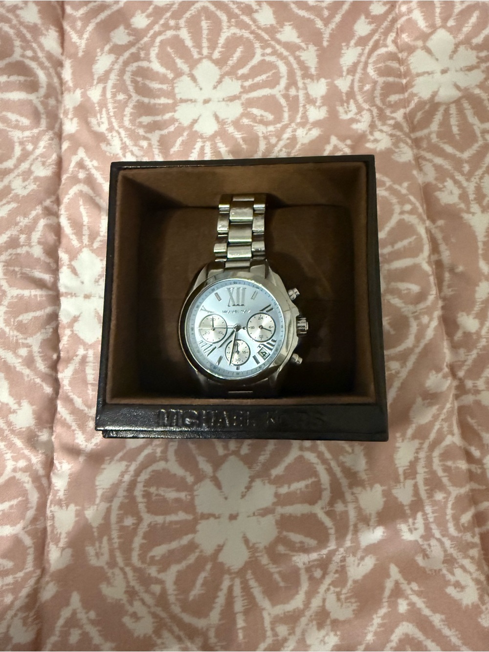 Michael Kors Bradshaw Blue Dial Silver Tone Women’s Watch (MK6098)